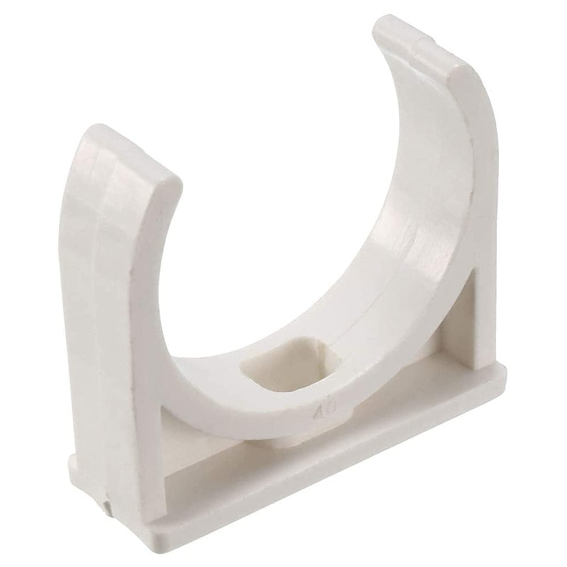 [Australia - AusPower] - 30 Pcs U-Shaped PVC Water 40mm Pipe Clamps Clips, U-Shaped Buckles Fit for 1-1/2" (40mm) Water Pipes and TV Trays Tubing Hose Hanger Support Pex Tubing ?White 40mm? 40mm/1-1/2"(30 Pcs) 