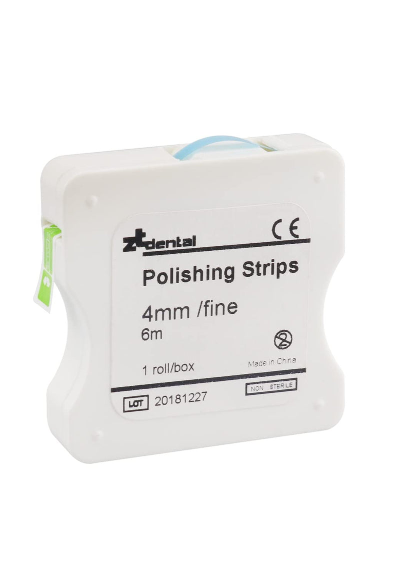[Australia - AusPower] - Dental Polishing Strips | Abrasive Finishing 4mm x 6M for Interproximal Teeth Cleaning Care | Whitening, Deep Sanding and Grinding (Blue) 1 Count (Pack of 1) 