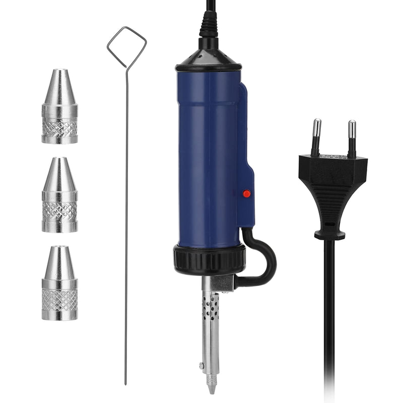 Weytoll Electric Desoldering Pump, Electric Vacuum Desoldering Iron, Suction Liquid Solder, 350 W Desoldering Pump with Heater, Palm, Electric Soldering Tin Sucker Va-cuum Soldering (Blue)