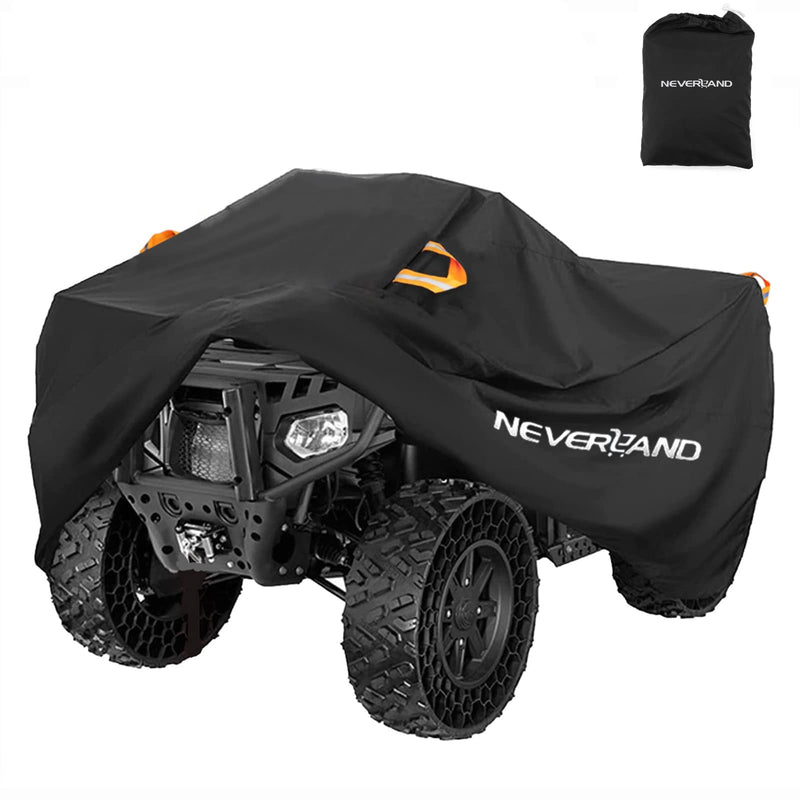 [Australia - AusPower] - NEVERLAND ATV Cover Waterproof Heavy Duty 4 Wheeler Cover Quad Cover All Season Weather Proof Outdoor UV Protection for Polaris Yamaha Suzuki Honda (Black XLarge) Black XL-82.7''L x 47.2''W x 45.2''H 