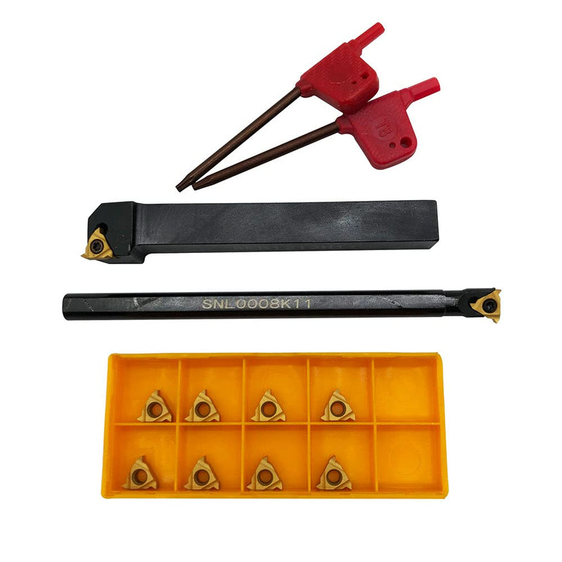 [Australia - AusPower] - 1/2" Lathe Threading Tool External/Internal Threading Holder SER 1212H11+ SNL 0008K11 Threading Holder with 11ER AG60 11IR AG60 Threading Inserts (SER1212H11+SNL0008K11+11ER AG60) SER1212H11+SNL0008K11+11ER AG60 
