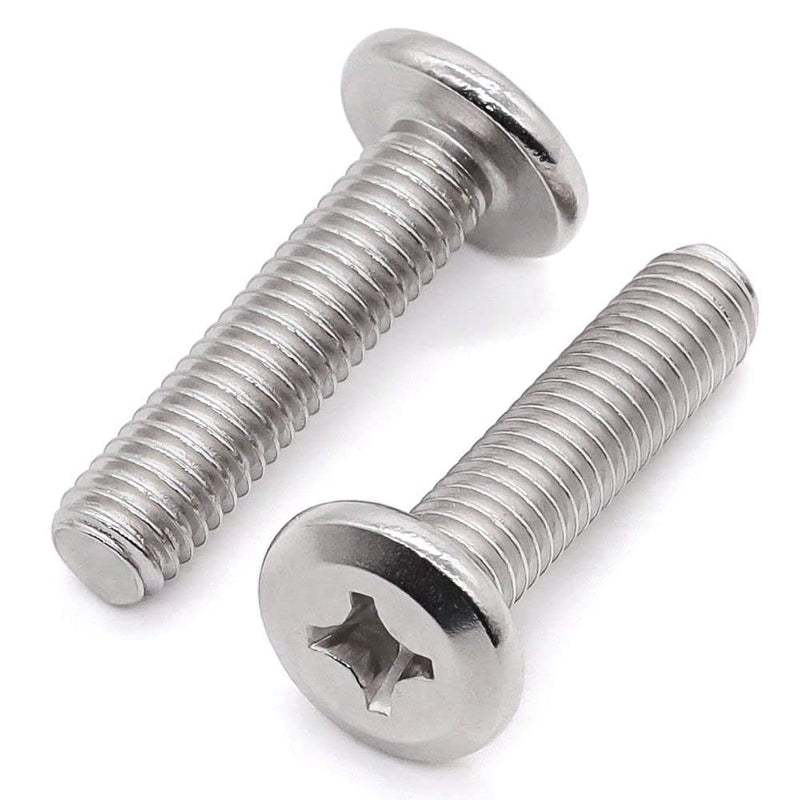 [Australia - AusPower] - Glvaner (30 pcs) M6-1.0 x 20mm Binding Screws, Flat Round Head Phillips Drive Machine Screw 304 Stainless Steel 18-8 Full Thread, Furniture Screw Connection Bolt Screw 30 