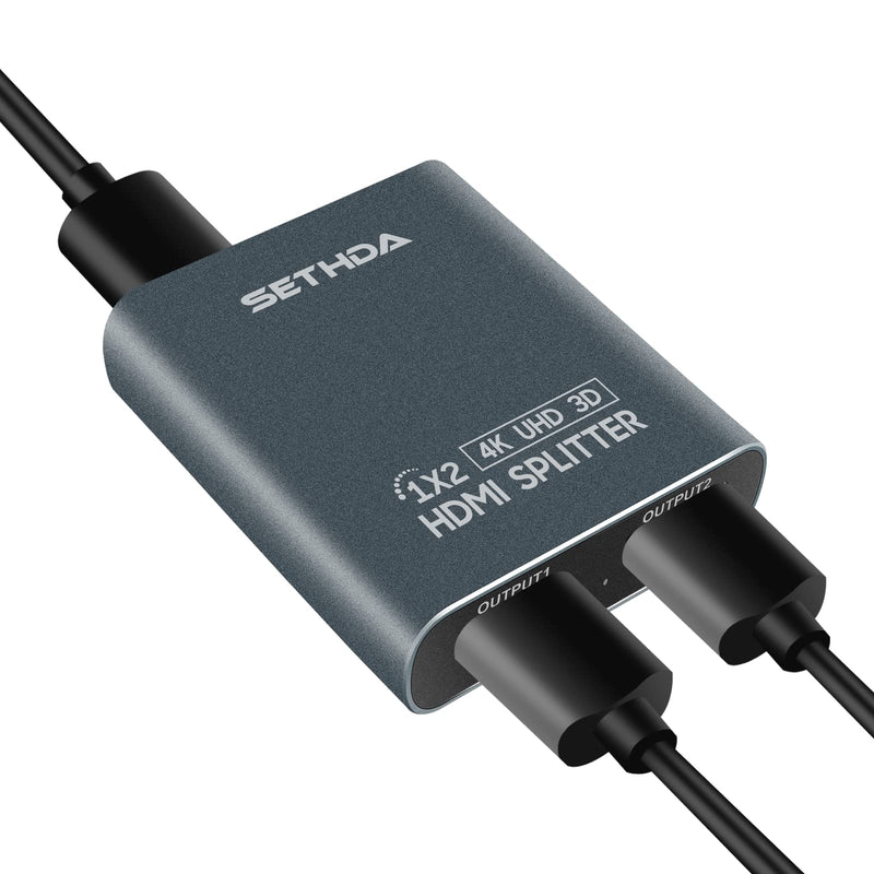 [Australia - AusPower] - HDMI Splitter HDMI Switch 1 Input 2 Output,2 Ports HDMI Hub Support 4K@30Hz Ultra HD Resolution,Compatible for Box PS4 HDTV DVD Projector 