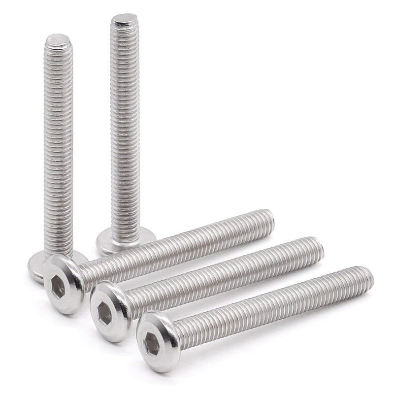 [Australia - AusPower] - Glvaner M10-1.5 x 50mm Binding Screws Furniure Screws, Connection Bolt, Flat Round Head Socket Head Cap Screws, 304 Stainless Steel 18-8 Full Thread, 10 pcs 