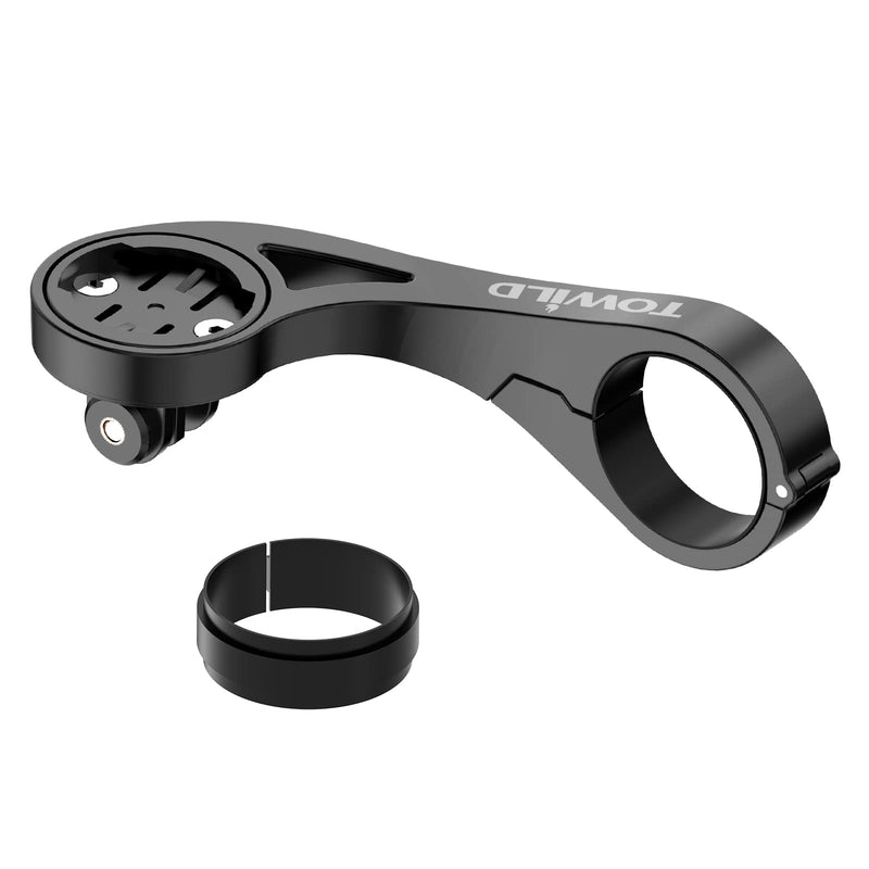 [Australia - AusPower] - towild Out Front Bike Mount Bicycle Edge Compatible with Garmin Bike Computer/XOSSG/G+/iGPSPORT,Combo Extend Mount Adapter Camera and Light,Mount Arm Sturdy Non-Slip Fits 31.8MM Handlebar for Garmin mount 