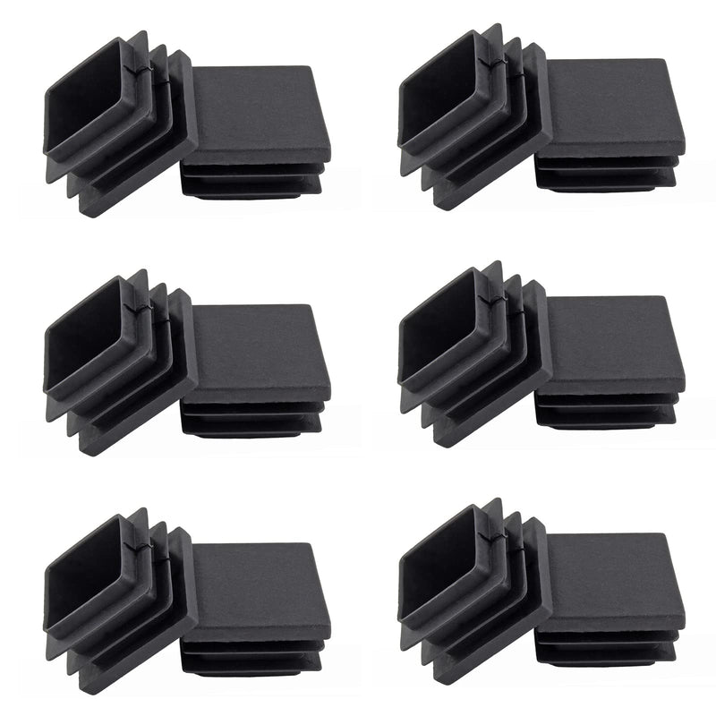 [Australia - AusPower] - 30 Pcs 1-1/2" Square Plastic Plugs Insert End Caps Black Tubing End Caps for Square Tube, Chair Legs, Fence 1-1/2" 