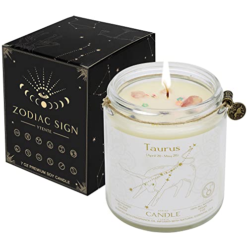 Candle, Soy Wax, Scented, Zodiac - Taurus, Birthday Gift for Women