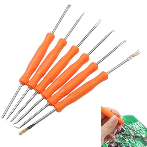 Circuit Board Welding Tool Set, 6-Piece PCB Metal Soldering Aid Repair Kit for Circuit Boards, Precise Welding Tool Set, Assist Tools for Repairing, Installing, Disassembling, Cleaning