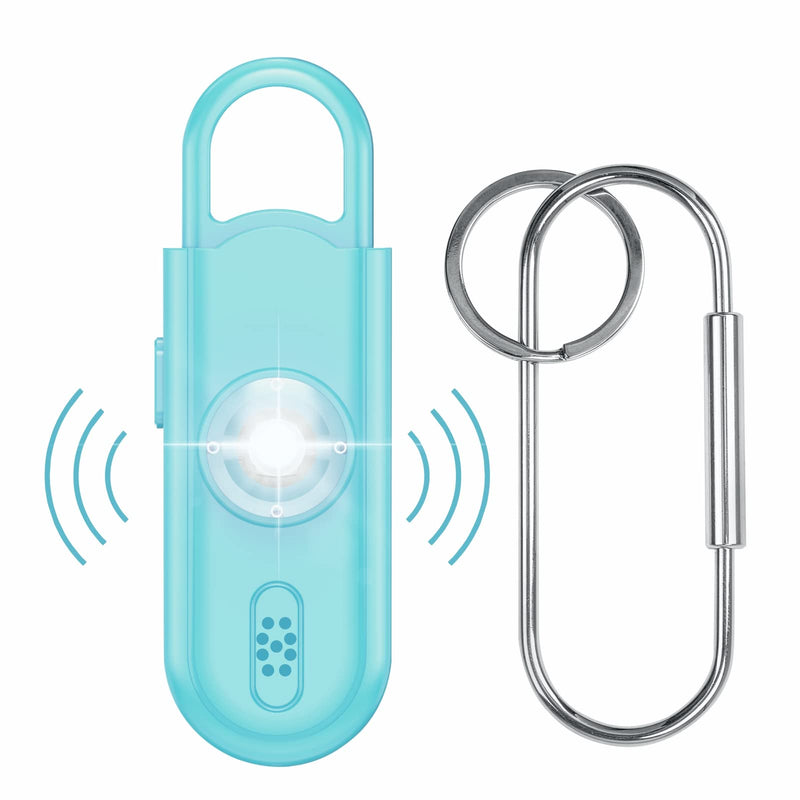 [Australia - AusPower] - Personal Safety Alarm for Women Girls, 130dB Loud Siren with SOS Light, Flashlight, 1000ft Audible, Double Speakers Help Kids, Elderly Emergency Call, Alert Panic Button Self Defense Devices Blue 
