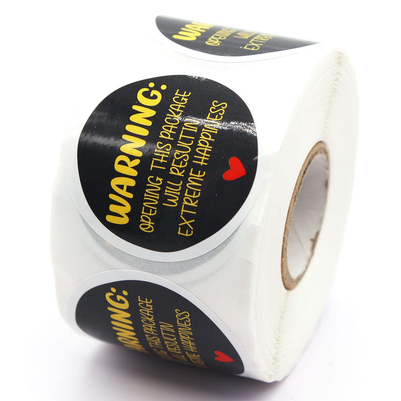 Wailozco Warning Opening This Package Will Stickers,Thank You Stickers,Handmade Stickers,Small Shop Stickers,Envelopes Stickers for Small Business, Online Retailers,Handmade Goods,500 Labels Per Roll - NewNest Australia