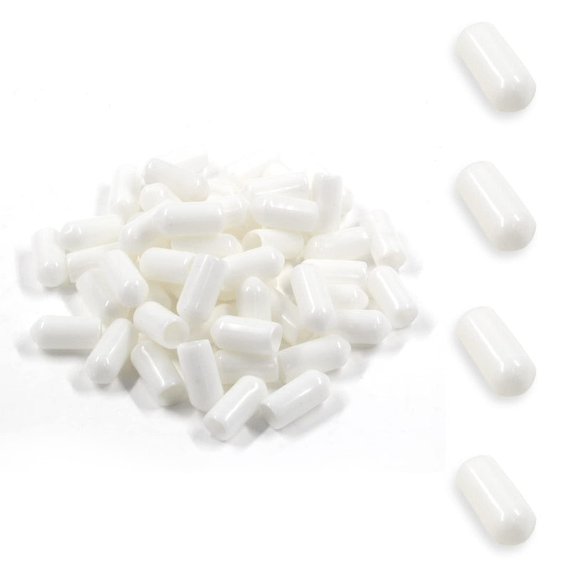 [Australia - AusPower] - 60PCS Round Rubber End Caps 1/4 inch/6.5mm Screw Thread Protectors Round Tube Bolt Cap Cover White Vinyl Tube Caps (White, 6.5mm Inner Dia) 1/4 inch (6.5mm) 
