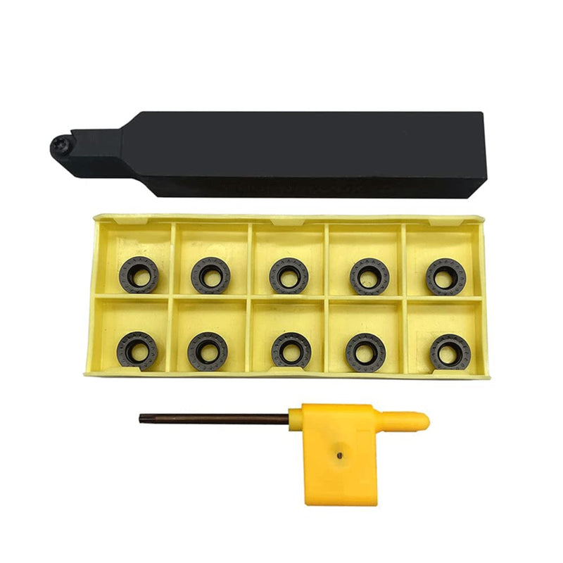 [Australia - AusPower] - SRDPN2020K10 (20mm*125mm) + RPMT10T3 45° Lathe Turning Holders Lathe Turning & Profiling Tool Holder for Round Carbide Inserts RPMT10 RPMT08 (SRDPN2020K10 + R5 inserts) SRDPN2020K10+R5 