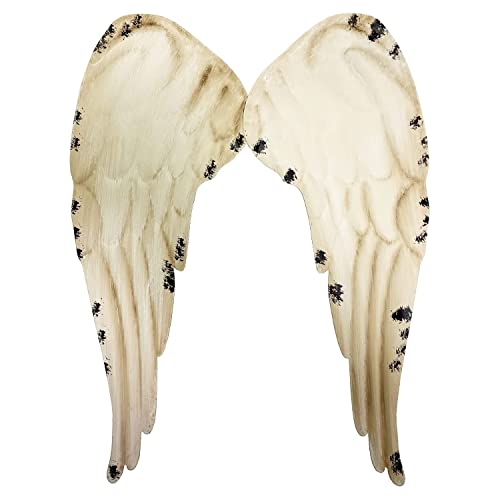 GAPLUM Hanging Metal Angel Wings Wall Art Decor Rustic Metal Angel Wall Sculpture Antique Angel Home Wall Decoration
