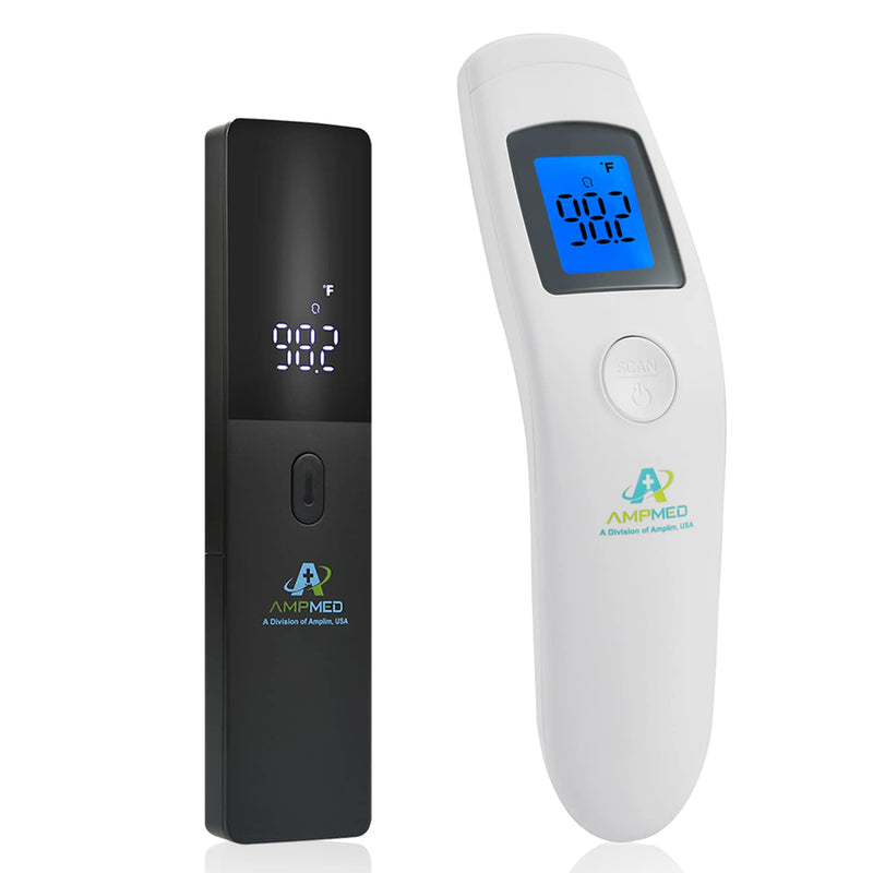 [Australia - AusPower] - Amplim 2-Pack Hospital & Medical Grade Non Contact Digital Infrared Forehead Thermometer for Babies, Kids, and Adults. 