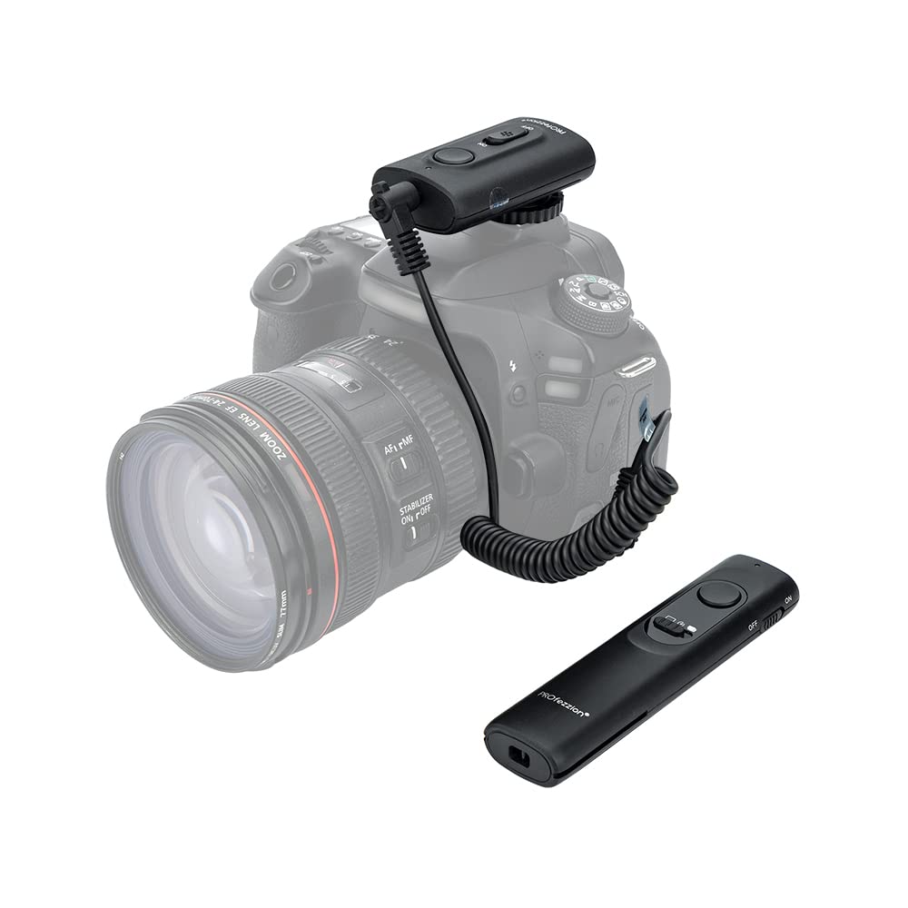 [Australia - AusPower] - Camera Remote Shutter Release Wireless: [164'] Radio Control Accessories for Canon Rebel T7 T6 T5 T8i T7i SL3 EOS R RP R100 R7 R6 Mark II 90D 80D 70D 2000D, with AAA Battery & Removable Tripod Clip For Canon RS-60E3 