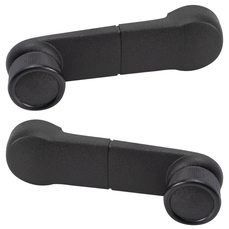[Australia - AusPower] - TRQ 2pc Manual Window Crank Handle Pair LH Driver & RH Passenger Set Textured Black for Ford Bronco Explorer F150 