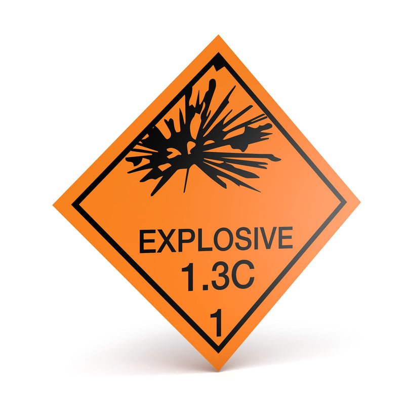 D.O.T. Labels - Hazard Class 1 DOT Explosives 1.4C Hazmat Labels 4" X 4" Square Sticklers - 500 Adhesive Labels Per Roll, Made in the USA by Kenco (1 Pack) 1 PACK