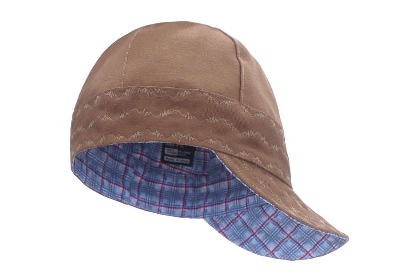 [Australia - AusPower] - BOCOMAL Welding Cap HRC2 Flame Resistant 10OZ Durable Cotton Canvas Duck 6 pannel Welder Caps Brown 7 3/8 