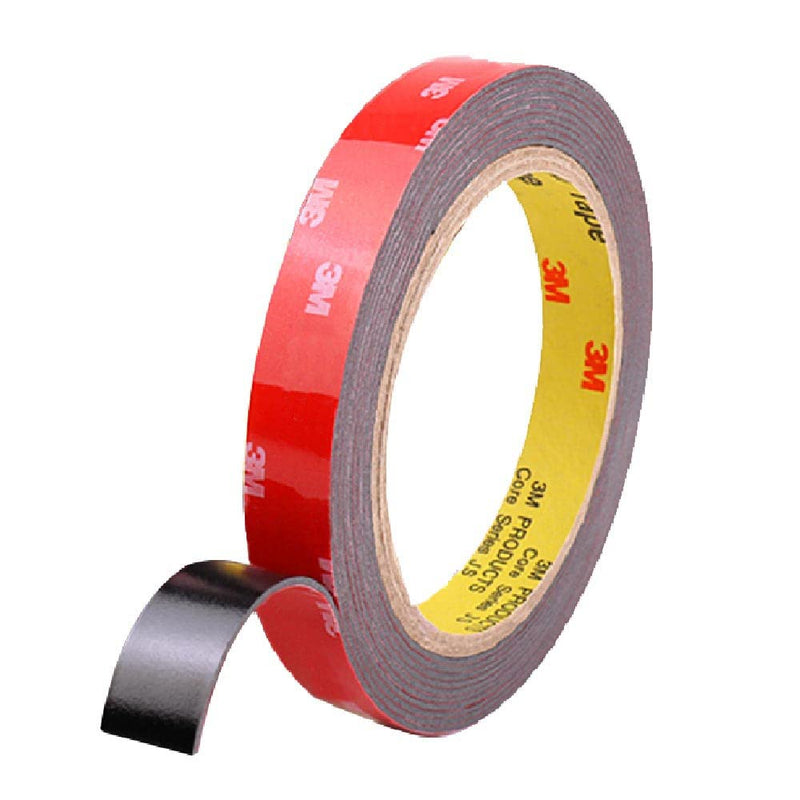 [Australia - AusPower] - Double Sided Heavy Duty Mounting Tape, Made of 3M Foam Tape, Waterproof and High Temperature Resistant Tape for Indoor Outdoor, Car, Home, Kictch and Office(Black, 1/4in*15.6ft) 