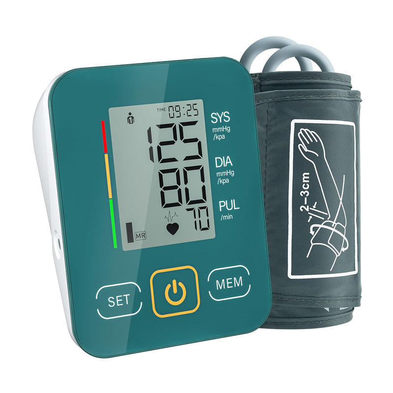 [Australia - AusPower] - Arm Blood Pressure Monitor,maguja Blood Pressure Machine,BP Monitor Automatic Upper Arm Digital with Blood Pressure Cuff for Home Use Green 