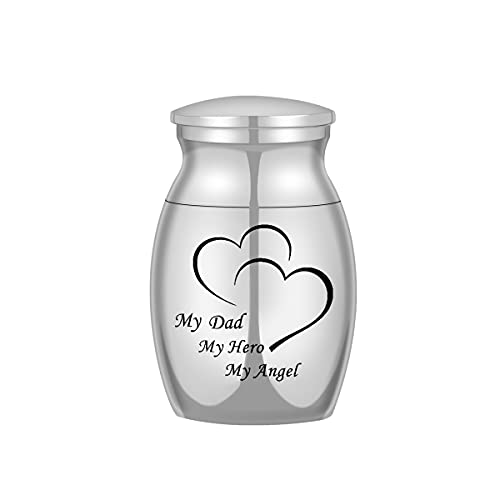 COCO Park Mini-Sized Urns for Human Ashes Holder Funeral Memorial Keepsake Cremation Jewelry My Dad My Hero My Angel Small