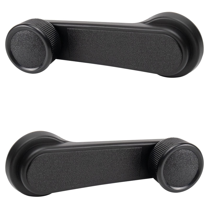 [Australia - AusPower] - TRQ Front Window Crank Handle Black LH RH Pair for Nissan D21 Pickup Truck New 