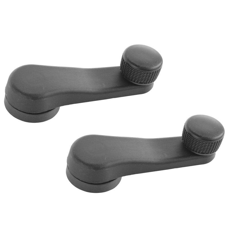 [Australia - AusPower] - TRQ Manual Window Crank Handle Black Pair Set Compatible with 1998-2010 VW Beetle / 1995-1999 Cabrio / 1993 Cabriolet / 1999-2003 Eurovan / 1993-2005 Golf / 1993-2004 Jetta 