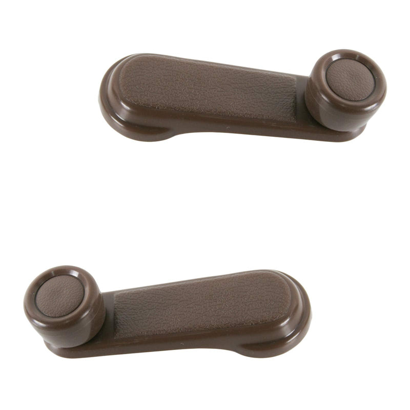 [Australia - AusPower] - TRQ Window Crank Handle Brown Pair Set Compatible with 1985-1993 Nissan 720/1985-1993 Nissan D21 Hardbody Pickup 