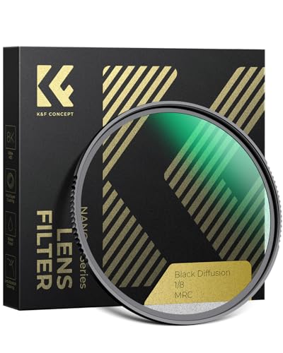 K&F CONCEPT 43mm Black Diffusion 1/8 Filter Mist Cinematic Effect Filter