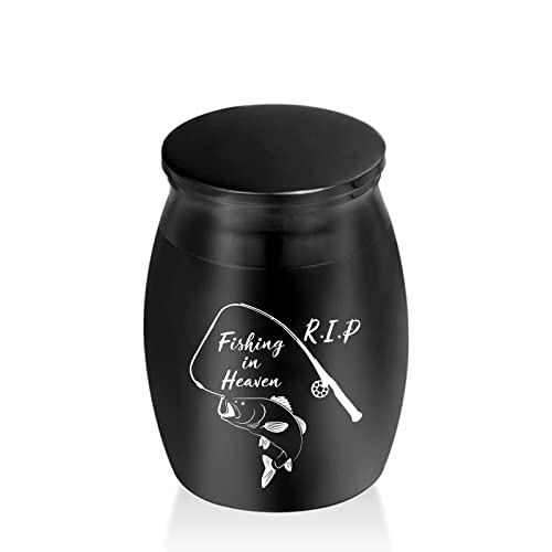 Cremation Urns for Ashes Fishing in Heaven Small Urns for Human Ashes Keepsake Decorative Urns Sharing Funeral Urn for Ashes (Fishing in Heaven)