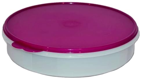 Tupperware Burgundy Pie Keeper, Classic Round Airtight Container, 12 in