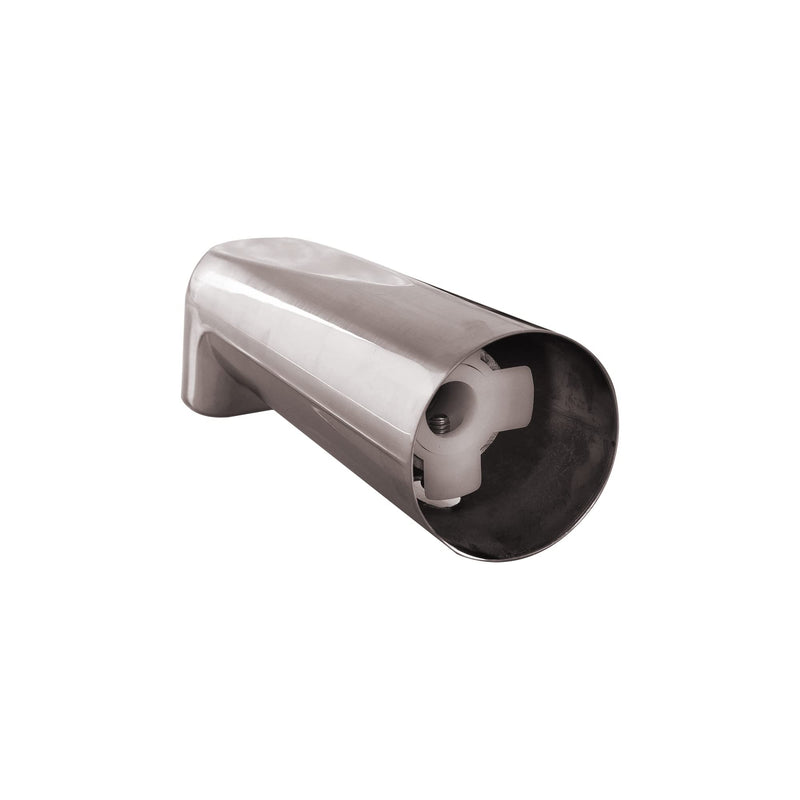 SENTO Slip On Gold Universal Heavy Durable Metal Bathroom Tub Spout Without Diverter, Heavy Duty Metal Bathtub Faucet Without Shower Diverter - 7 Inches 1/2" Copper Pipe, Satin Nickel