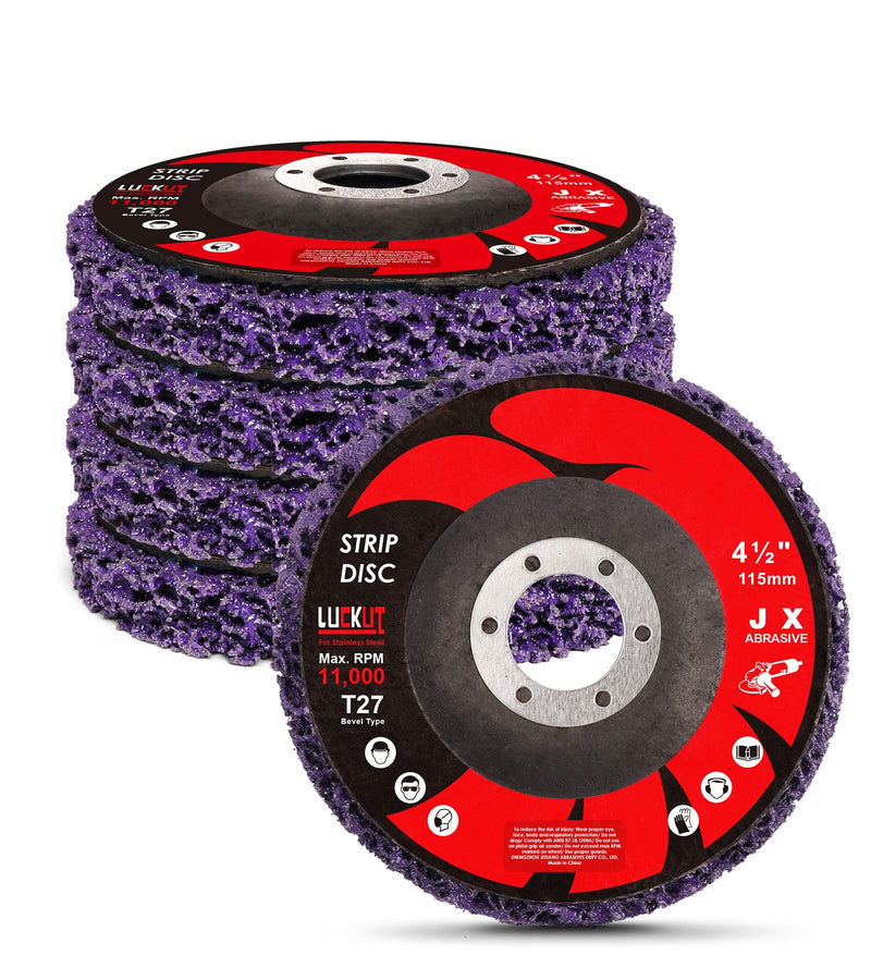 [Australia - AusPower] - Strip Discs Grinding Disc 4.5'' x 7/8'' Stripping Wheel Clean and Remove Paint Coating Rust Welds Oxidation for Angle Grinder-5 Pack 