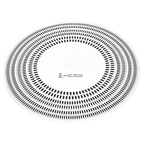 Turntable Strobe Disc Stroboscope Mat, Stroboscope Disc Rotational Speed Detection Turntables Calibration Disc for Record Player