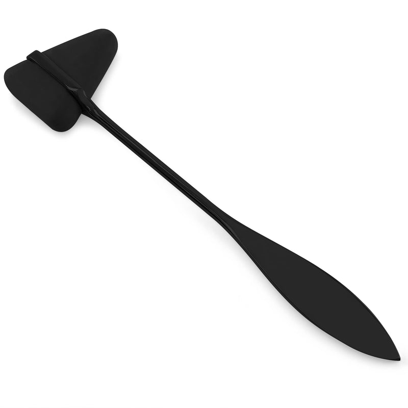 [Australia - AusPower] - Taylor Tomahawk Reflex Hammer – 8" Chrome-Plated Handle, Durable PVC Bumper, Stainless Steel, Accurate Reflex Testing Tool for Medical Professionals - Black 