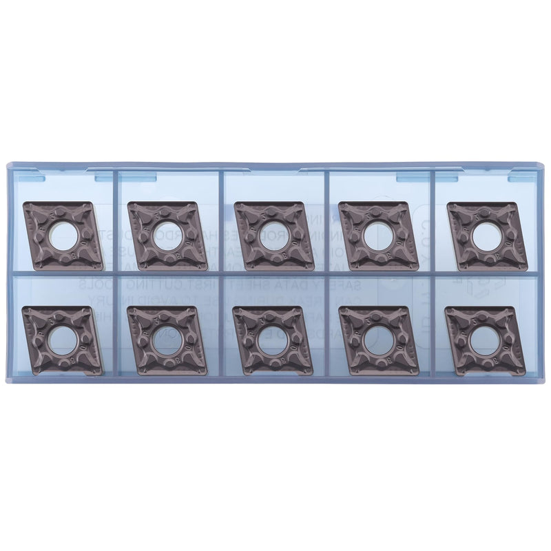 CNC Carbide Inserts Pack of 10 Reversible Plates CNMG120408 CNMG432 Universal Steel Processing TiN Coating CNMG120408-P3