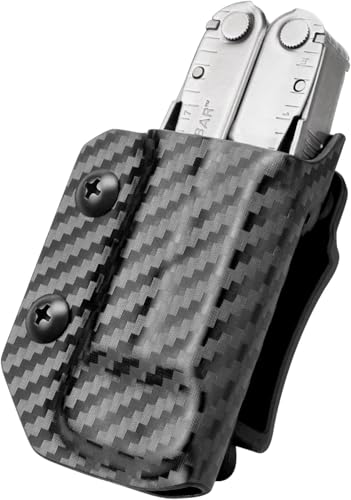 Kydex Sheath for Leatherman Rebar, Multi-tool Pouch, Holster for Multi Tools, Adjustable Cant & Retention Carbon Fiber-black