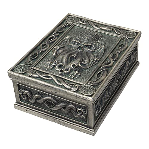 Summit Collection The Call of Cthulhu Sea Monster Design Sculptural Tarot Box Jewelry Trinket Keepsake Home Accent Decor 6"L