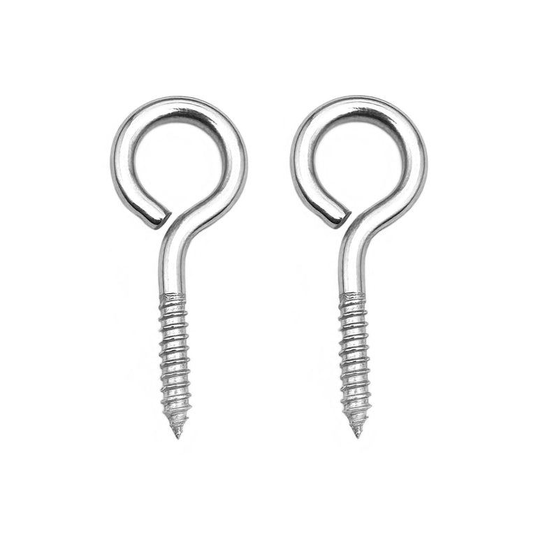 [Australia - AusPower] - 40 Pcs Stainless Steel Screw Eyes Screw Hooks, 2 Inch Heavy Duty Eye Bolts, Ourdoor & Indoor Use 