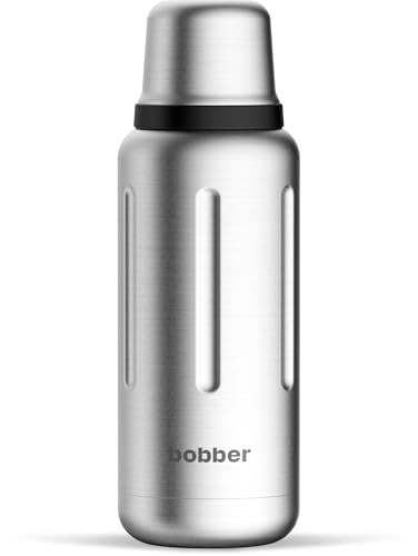 Bobber - 34 oz Vacuum Insulated Stainless Steel Water Bottle with Cup Lid - Dishwasher Safe - Keeps Drinks Hot for 48 Hours and Cold for 72 Hours - Double Walled Thermo Flask (Matte) 34 Ounces Matte