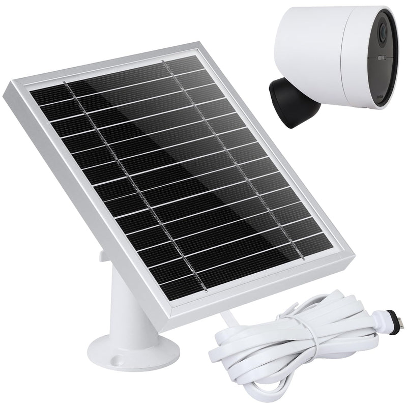 [Australia - AusPower] - Solar Panel Compatible with SimpliSafe Outdoor Security Camera,Power Your SimpliSafe Outdoor Camera continuously, AL Alloy Frame Durable and Sturdy - Silver 