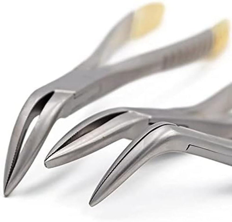 [Australia - AusPower] - 3PCS/set Dental Root Residual Fragment Forcep Minimally Invasive Extraction Broken Root Pliers Upper Jaw Lower Mandible Universal 