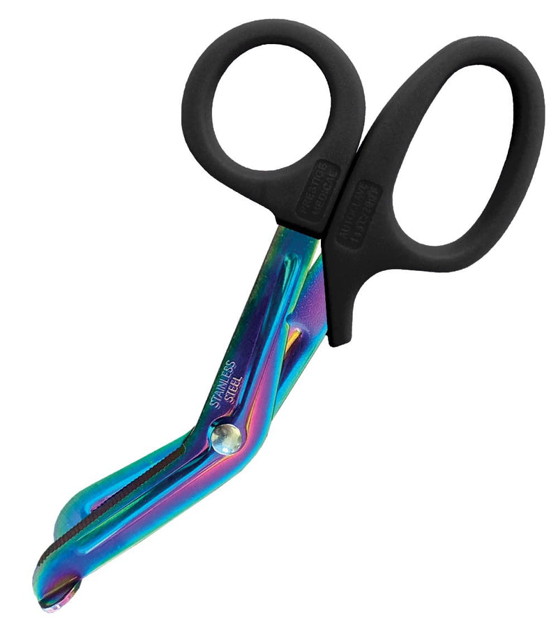 [Australia - AusPower] - Prestige Medical 5.5" Nurse Utility Scissor, Rainbow Finish/Black Rainbow Finish / Black 
