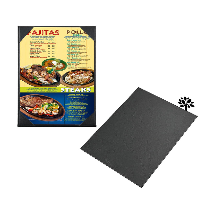 [Australia - AusPower] - Menu Covers Holders 8.5x11 Inch, Black Leather Menu Holder Covers Single View Page Panel for Restaurant,Wine List, Drinks, Cafes, Bar, Hotel(8.5x11 inch/Single View /1 pack) 8.5" X 11" / Single View/ 1pack 