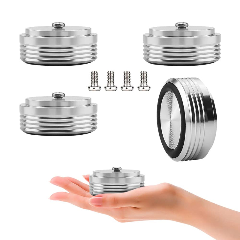 [Australia - AusPower] - Audiocrast IF3917S HiFi Speaker Isolation Feet Pads 4PCs Aluminum 39x17mm Silver Speaker Shock Absorber Vibration Dampener Floor Protector for Audio Speaker Subwoofer CD DVD Amplifier Turntable DAC IF3917 