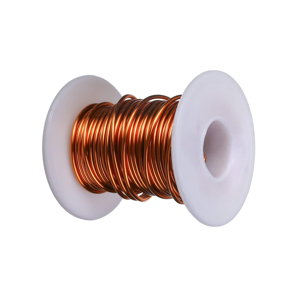 Heyiarbeit 14 AWG Magnet Wire Enameled Copper Wire Enameled Magnet Winding Wire 32.8 ft 0.0591" Diameter Temperature Rating 155? Magnetic Coil for Motors Transformers Inductors Inner Dia: 1.50mm,Length: 32Ft