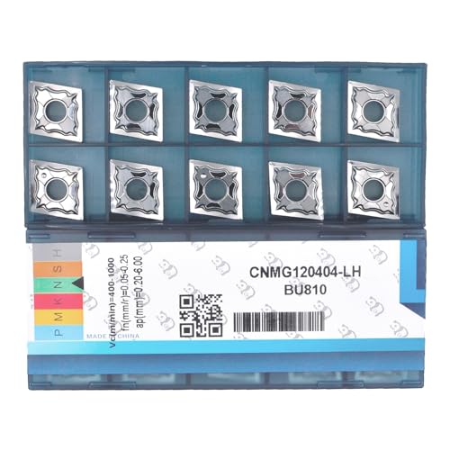 CDBP CNMG431 CNMG120404 carbide inserts for aluminum non-ferrous turning, 10-piece set