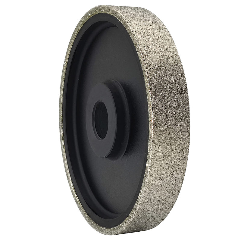 [Australia - AusPower] - Diamond Lapidary Jewelry Grinding Wheel 6 Inch with 1 Inch Arbor Hole, Diamond Grinding Wheel for Gem, Marble, Granite, Glass, Ceramics, Cemented Carbide, 60 Grit Grit 60 