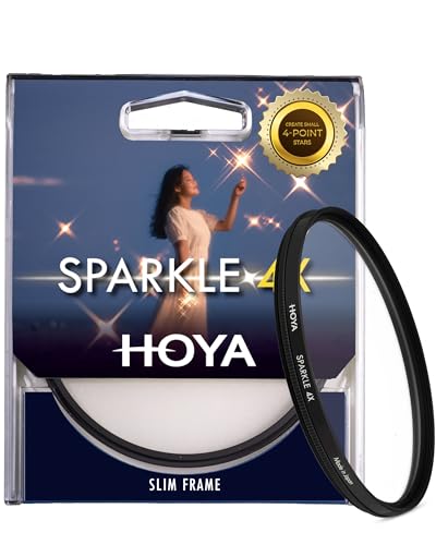 Hoya Sparkle 4X 62mm Filter – Creates Fairytale 4-Point Star Effect, Glow & Twinkle for Night Photography – Rotatable Frame Dazzling Camera Lens Filter – Multi-Coated Glass, Made in Japan 62 mm Sparkle X4