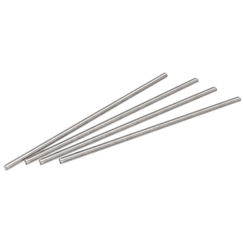[Australia - AusPower] - uxcell 4Pcs M5 x 150mm Fully Threaded Rod 304 Stainless Steel Right Hand Threads 